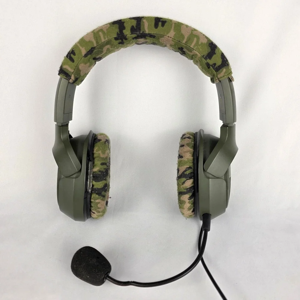 Turtle Beach Recon 50p Gaming Headset (works) Olive Green Camo-‎ MIC NOT WORKING
